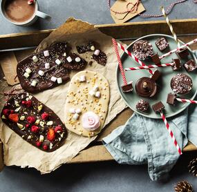 Schokolade mit bunten Toppings