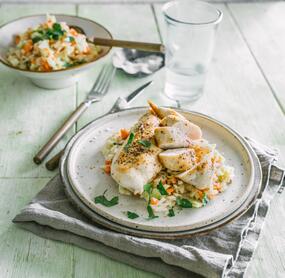 Sous-vide-Hähnchen mit Krautsalat