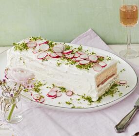 Herzhafter Sandwich-Frischkäse-Kuchen