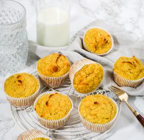 Gesunde Karotten-Bananenmuffins mit Joghurt