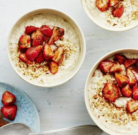 Schnelles Erdbeer-Bircher-Müsli