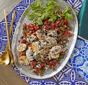Orientalischer Kartoffelsalat mit Aubergine