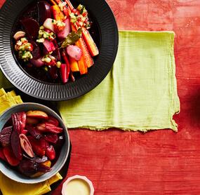 Topinambur und Rote Bete in Ingwersud