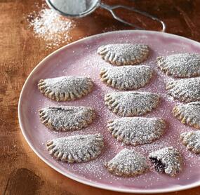 Mohn-Pflaumenmus-Ravioli