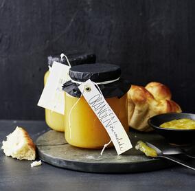 Selbst gemixtes Orangengelee mit Ingwer