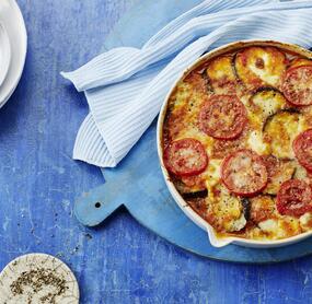Auberginen-Auflauf mit Tomaten-Sugo