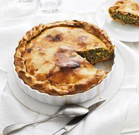 Vegetarischer Spinat-Pie mit Ricotta