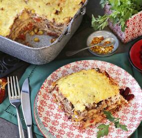 Mexikanische Tortilla-Lasagne