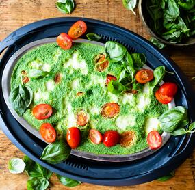 Tomaten, Spinat & Mozzarella Omelett