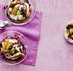 Blitz-Cassata mit Ricotta und Amarenakirschen
