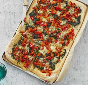 Spinat-Gorgonzola-Pizza