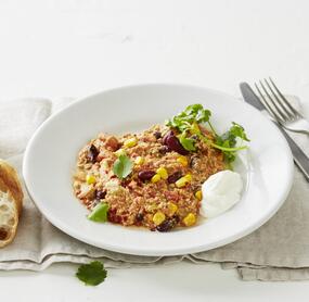 Hähnchen-Chili mit Fladenbrot