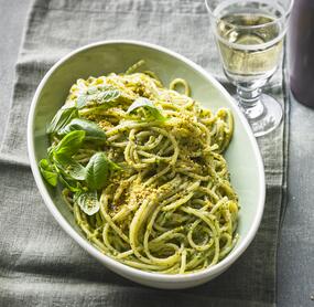 Pasta mit Pistazien-Pesto