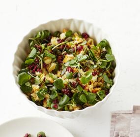 Knackiger Kürbis-Pastinaken-Salat mit Apfel und Cranberrys
