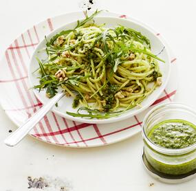 Spaghetti mit Walnuss-Pesto