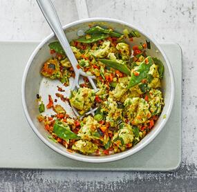 Gemüse-Schmarren mit Zucchini und Karotten
