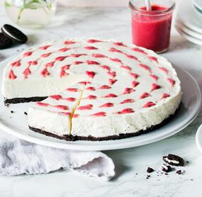 No Bake Cheesecake mit Oreo-Keksboden