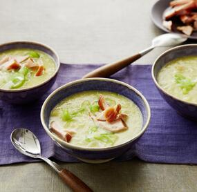 Apfel-Porree-Cremesuppe