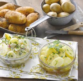 Schwäbischer Kartoffelsalat mit Essig und Öl