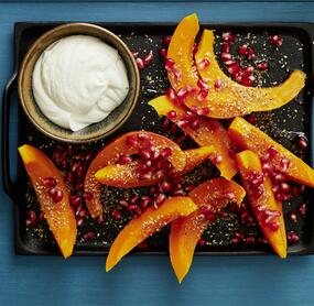 Gedämpfte Kürbisspalten