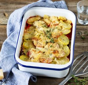 Kartoffelauflauf mit Parmesankruste