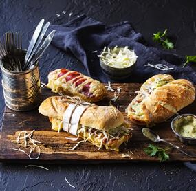 Salami-Käse-Croque mit Remoulade