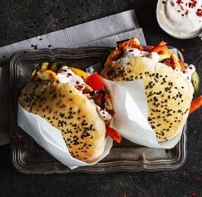 Hähnchen-Döner mit Grillgemüse