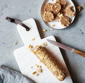 Erdnussbutter-Cookies von der Rolle