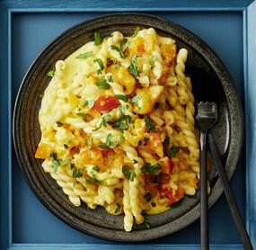 Kürbis-Pasta mit Parmesan