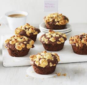 Schokomuffins mit knusprigen Streuseln