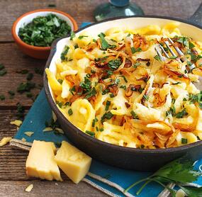 Käsespätzle mit gerösteten Zwiebeln
