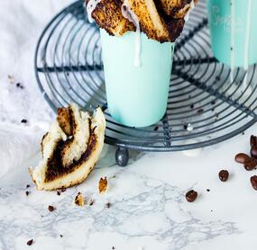 Softe Kaffee-Hefeschnecken