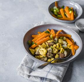 Tortellini mit Pilz-Sahne-Soße
