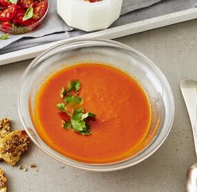 Schnelle Karotten-Tomaten-Suppe
