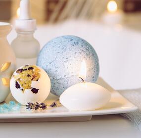 Sprudelnde Badekugeln