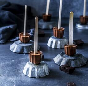 Trinkschokolade am Stiel