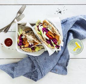 Dinkel-Döner mit Joghurtsoße