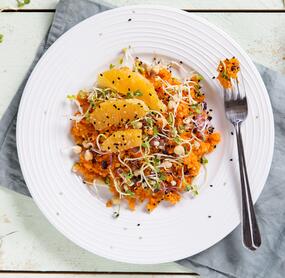 Leichter Karottensalat mit Sesam
