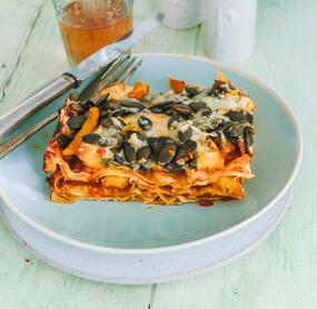 Kürbis-Lasagne mit Bergkäse