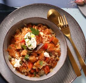 Risoni-Risotto mit Hähnchen