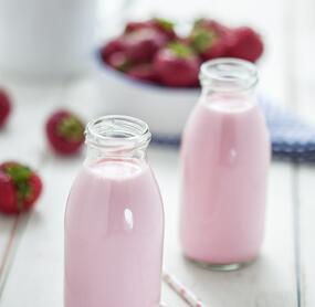 Trinkjoghurt mit Erdbeeren