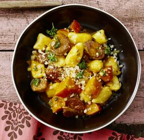 Gnocchi mit Kürbis und Salsiccia