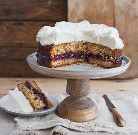 Buchweizentorte mit Blaubeeren
