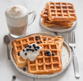 Waffeln mit Quark