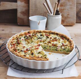 Wirsing-Vollkornquiche mit Schinken