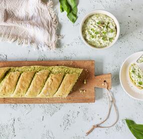 Knuspriges Bärlauchbaguette