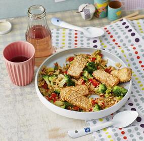 One-Pot-Reis mit Sesamtofu