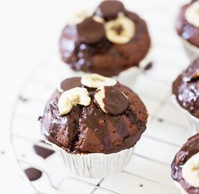 Schoko-Bananen-Muffins mit Buttermilch