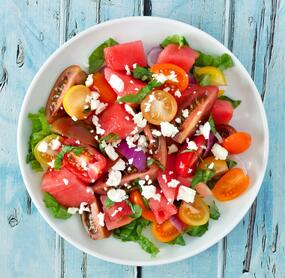 Wassermelonen-Feta-Salat für heiße Tage