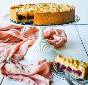 Kirschkuchen mit Pudding